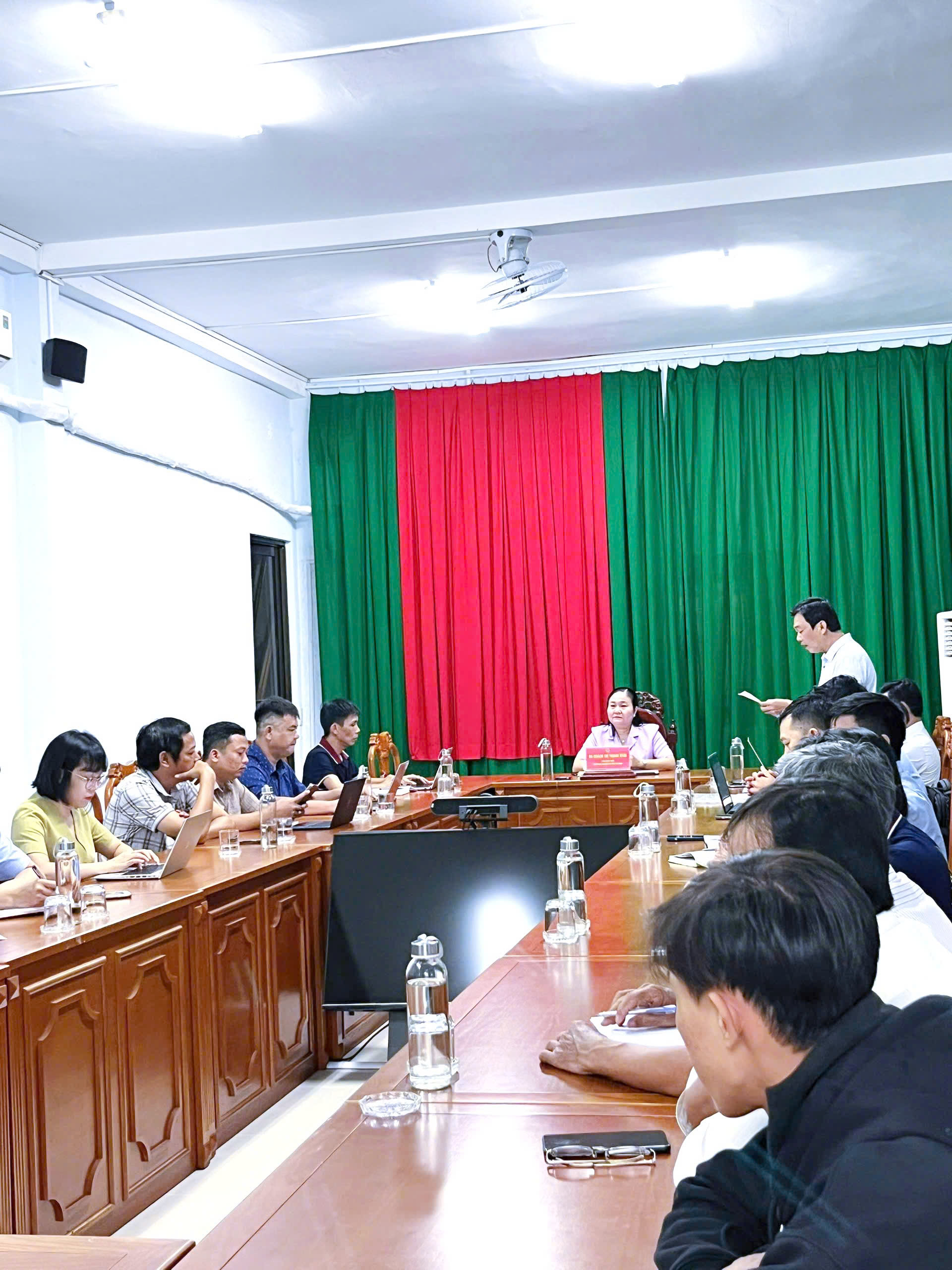 Bà Quách Thị Thanh Bình - PGĐ Sở chủ trì cuộc Tiếp và làm việc với Trung Tâm hợp tác Quốc tế Nuôi trồng và khai thác thủy sản (ICAFIS)